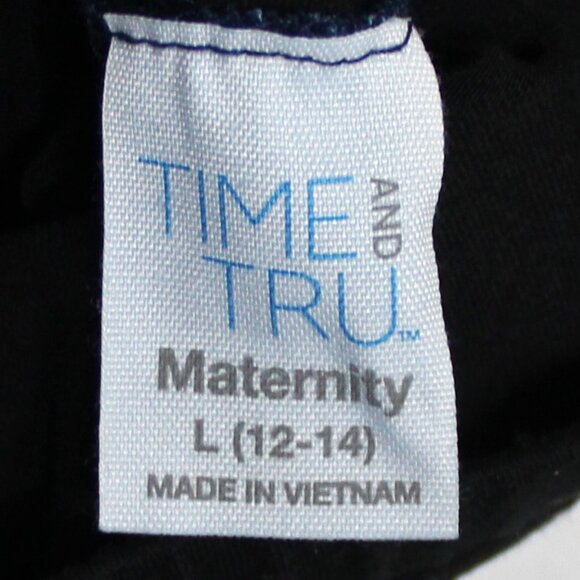 Time and Tru Large 12-14 Dark Denim Blue Jean Maternity Jeggings - Picture 3 of 8